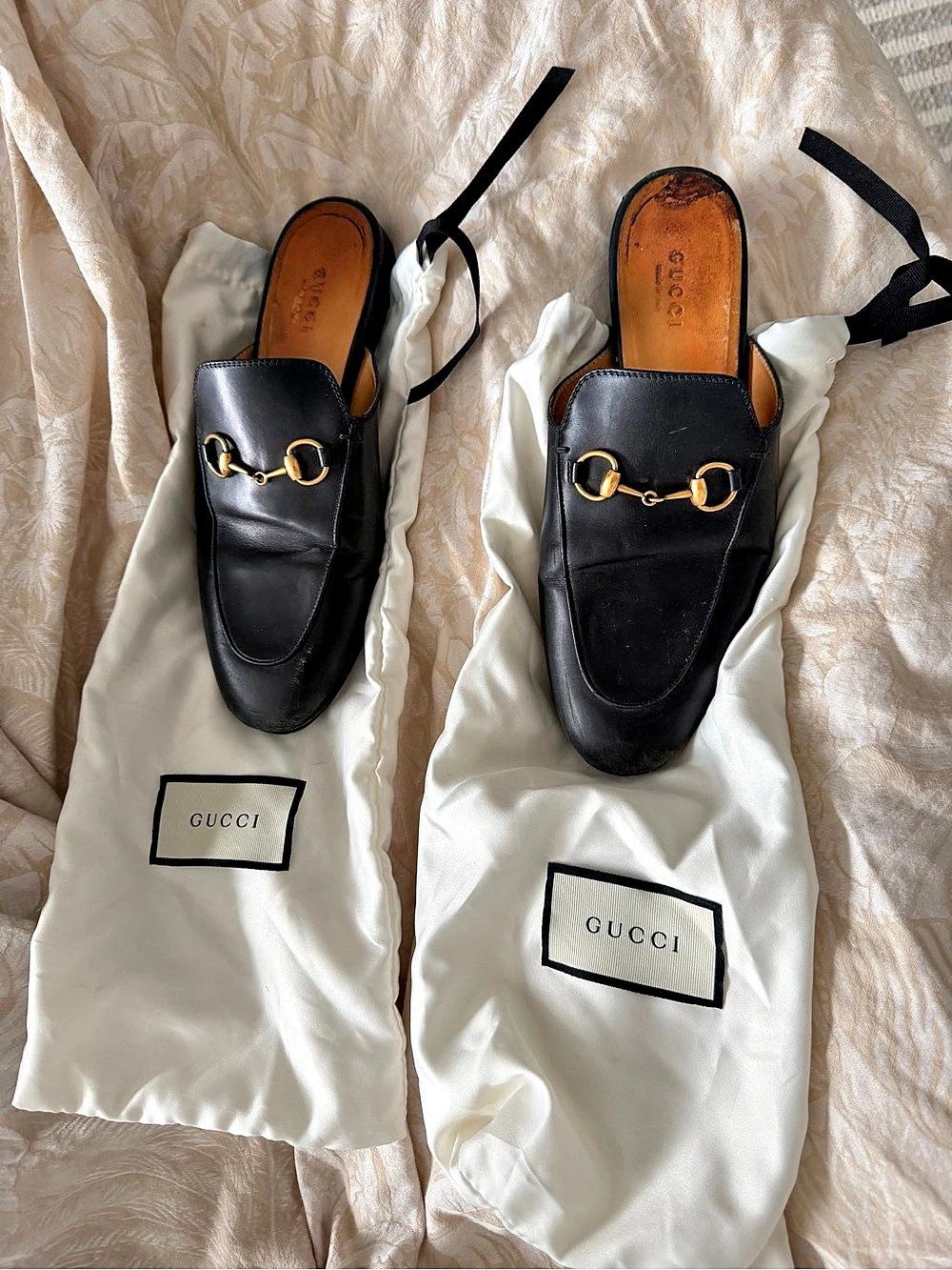 Gucci Princetown Leather Horsebit Mule Black US 7.5